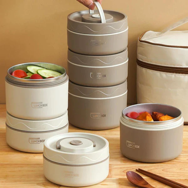 Lunch Box - Kit Potes Térmicos + Bolsa Térmica e Talheres [PAGUE 2 E LEVE 4]