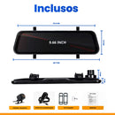 SmartVision PRO™ – Retrovisor Multimídia com [CÂMERA DE RÉ + FRONTAL]